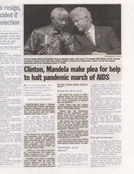 Newspapers STL Mandela Clinton